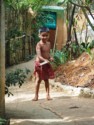 A native boy shows his warrior skills